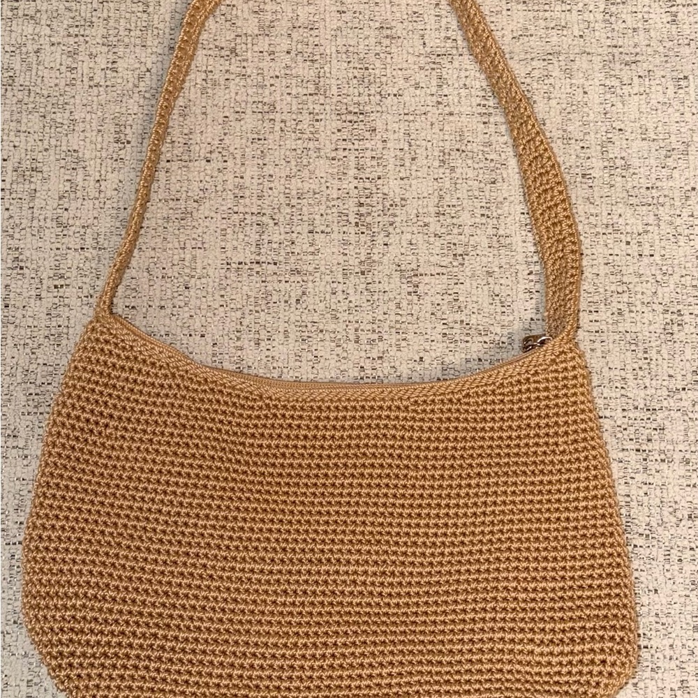 LIKE NEW The Sak Tan Crochet Shoulder Bag